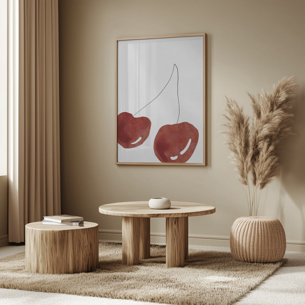 Cerezas aisladas | Posters  - Impresiones de Arte