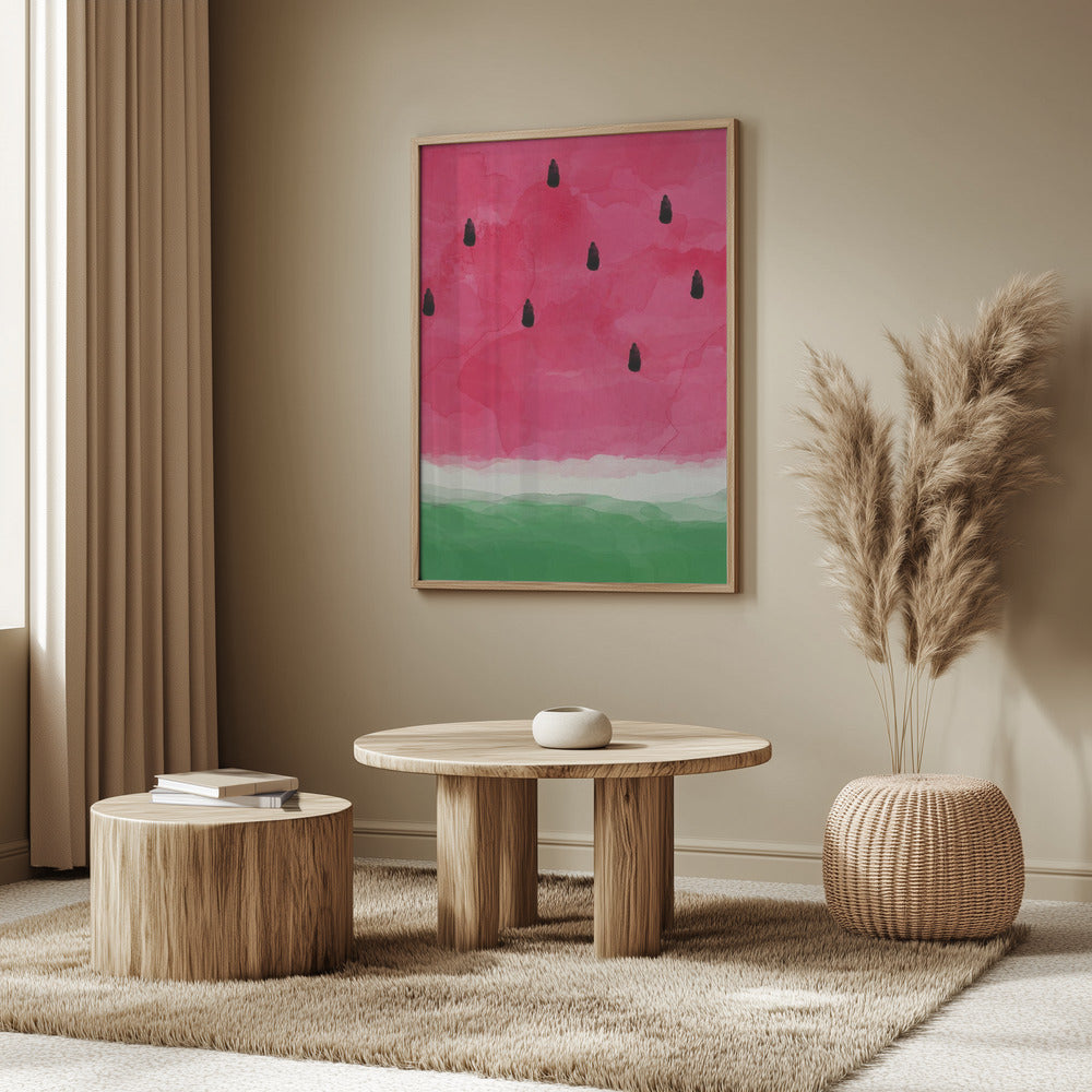 Wassermelone Abstrakt A0 | Poster - Kunstdruck