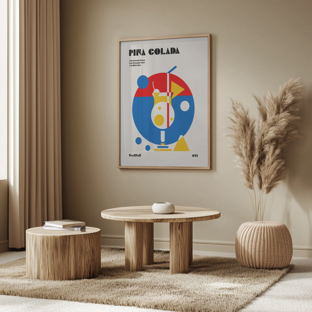 Pina Colada Bauhaus Cocktail | Poster