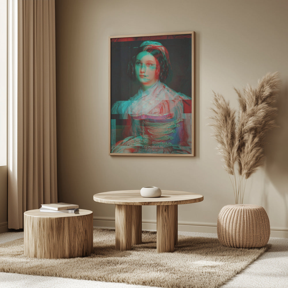 Glitched Portrait einer Frau | Poster