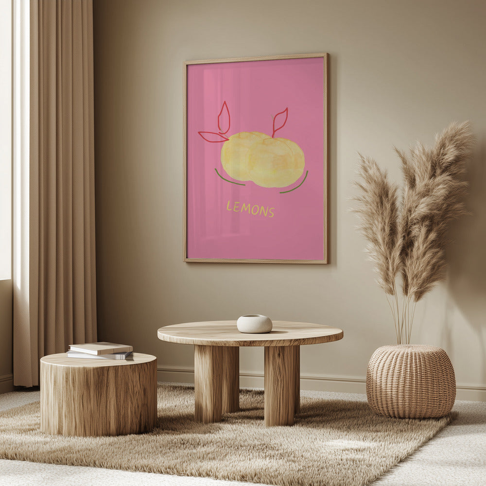 Zitronen in Pink | Poster