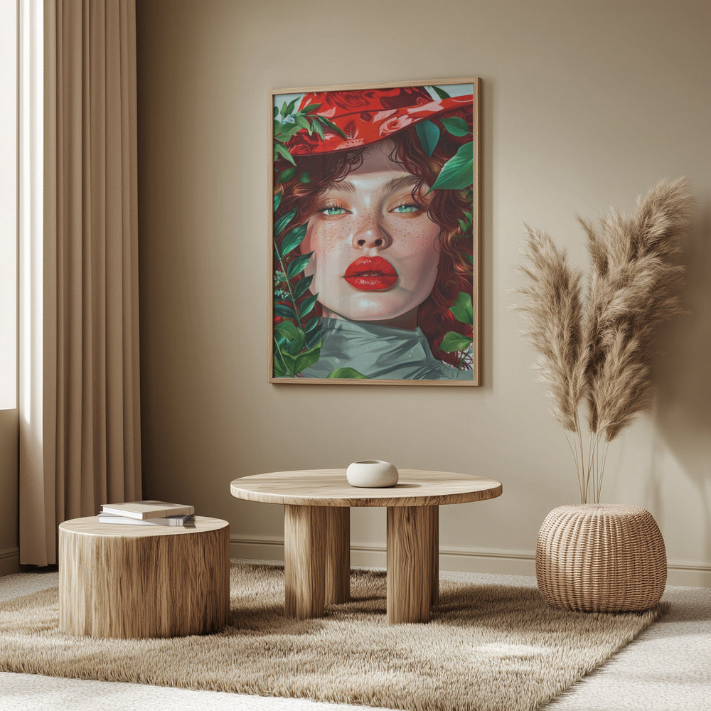 Porträt einer Frau mit grünen Augen | Poster