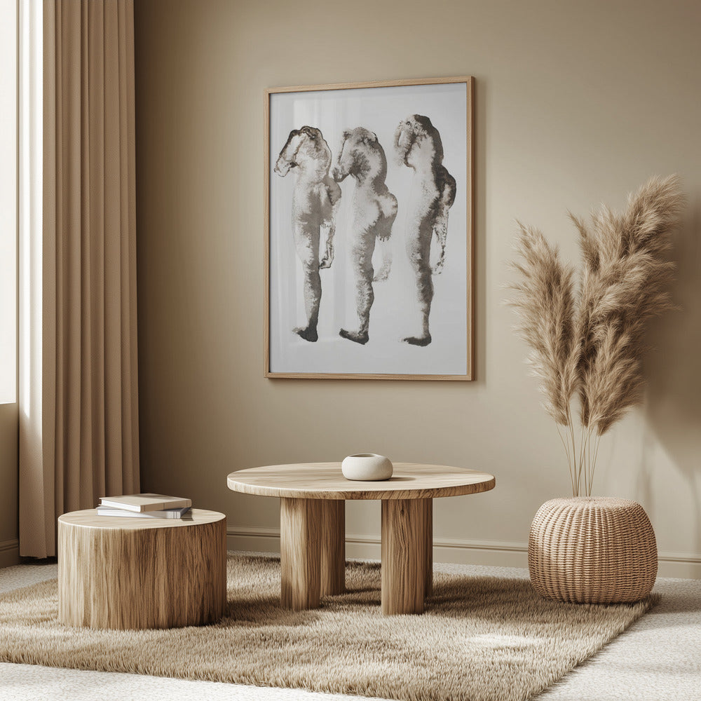 Figurenstudie 3x (nach Muybridge) | Poster