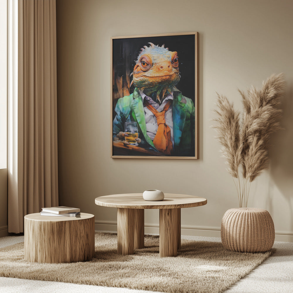 Chamäleon Aquarell Tierkunst | Poster