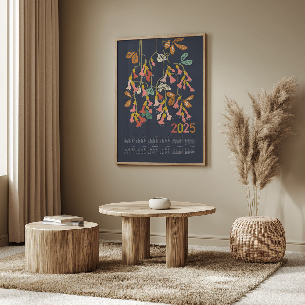 Kalender 2025 fuchsia blomma | Poster
