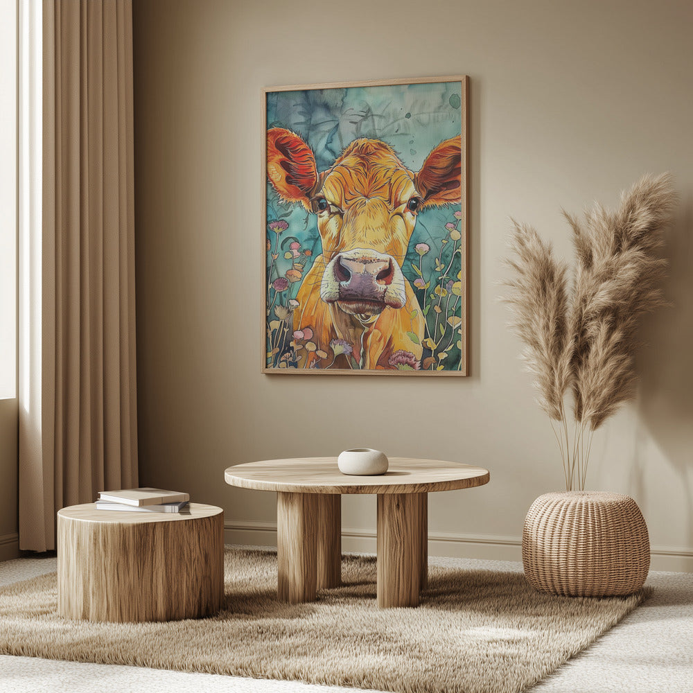Kuh Aquarell Tierkunst 4 | Poster