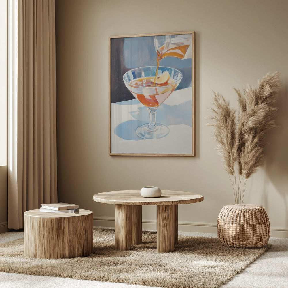 Pouring Lemon Tea into a Glass | Poster