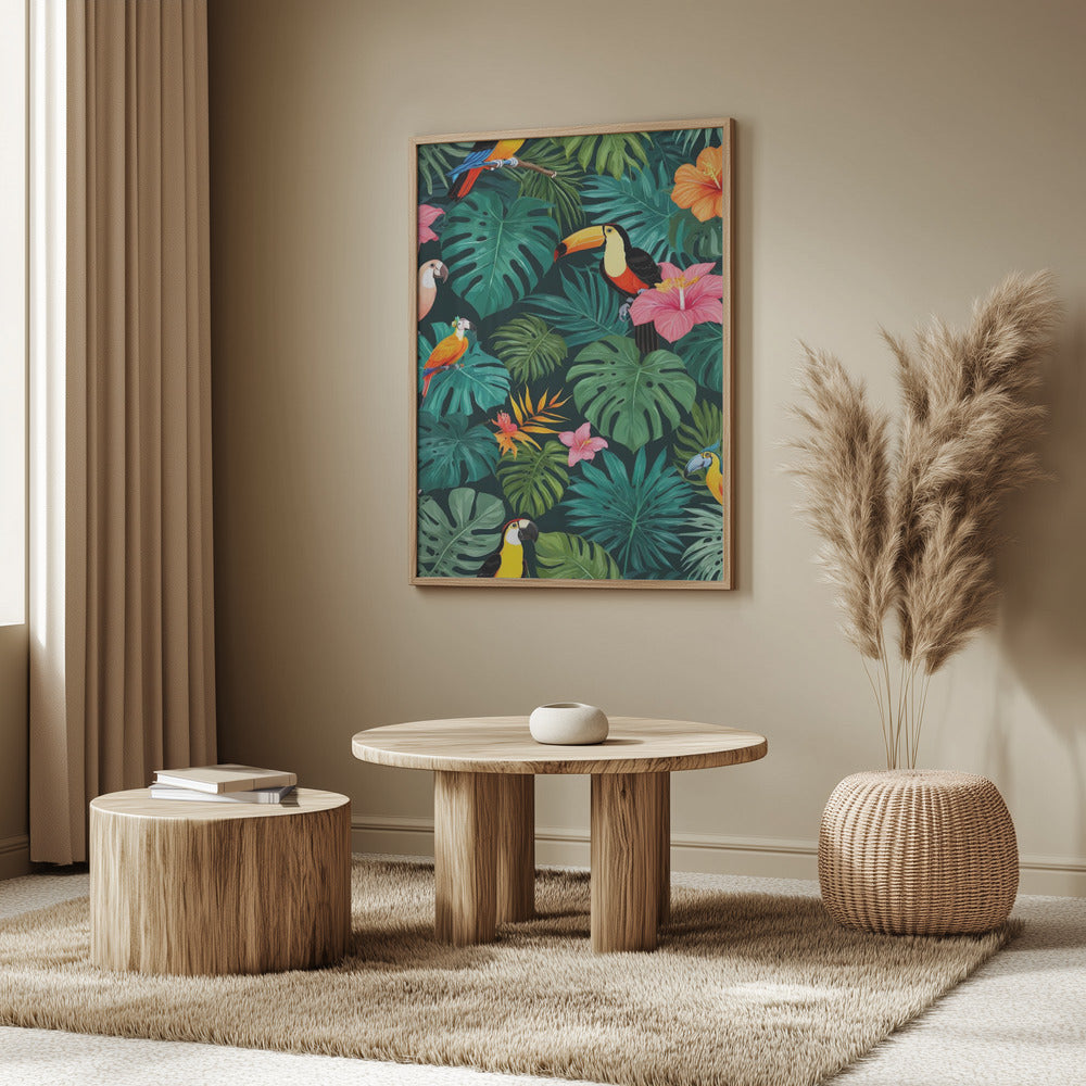 Tropical Paradise Jungle Pattern | Poster