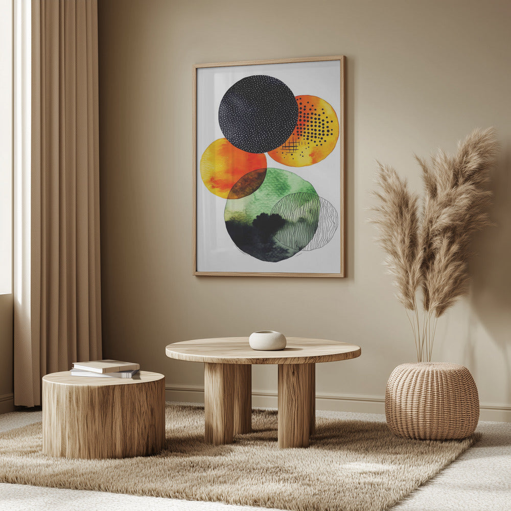 Composition with Overlapping Circles | Poster
