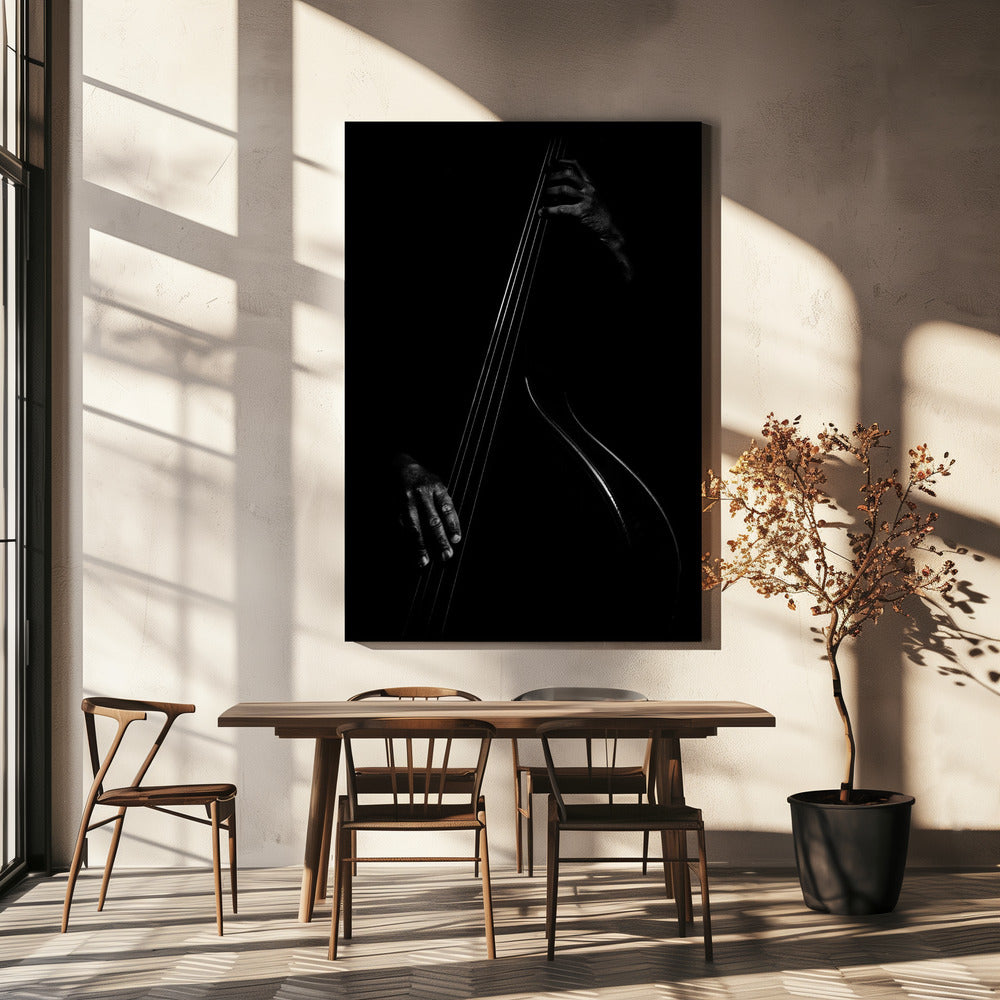 Le contrebassiste | Tableaux sur Toile