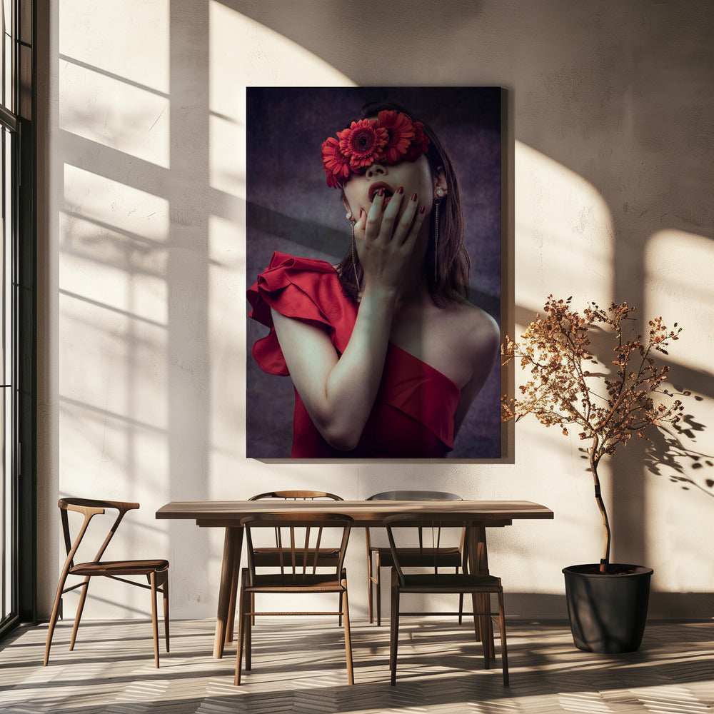 Ragazza gerbera | Stampe su Tela