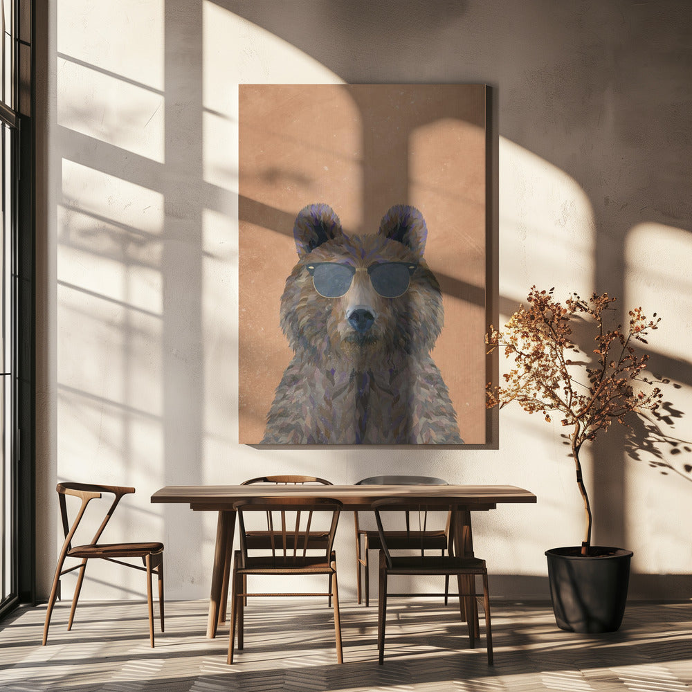 Cooles Bärenportrait | Leinwand-Bilder
