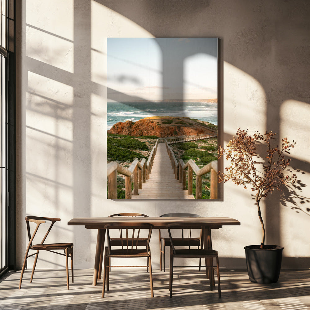 Spazierweg in die Algarve | Leinwand-Bilder