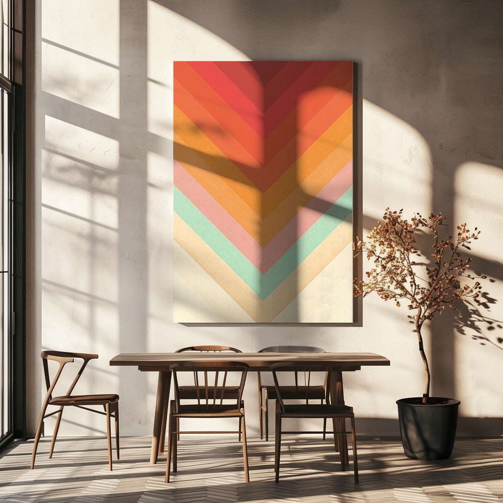 Regenbogen-Chevrons | Leinwand