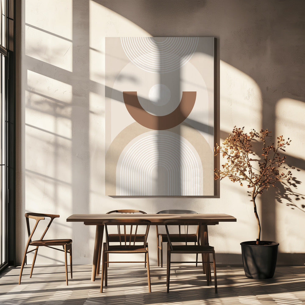 Beżowy Mid Century Plakaty - Wydruki Artystyczne | Wydruki na łótnie