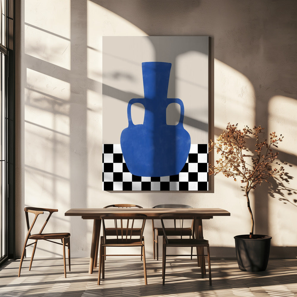 Azure Vase Chess Board | Canvas