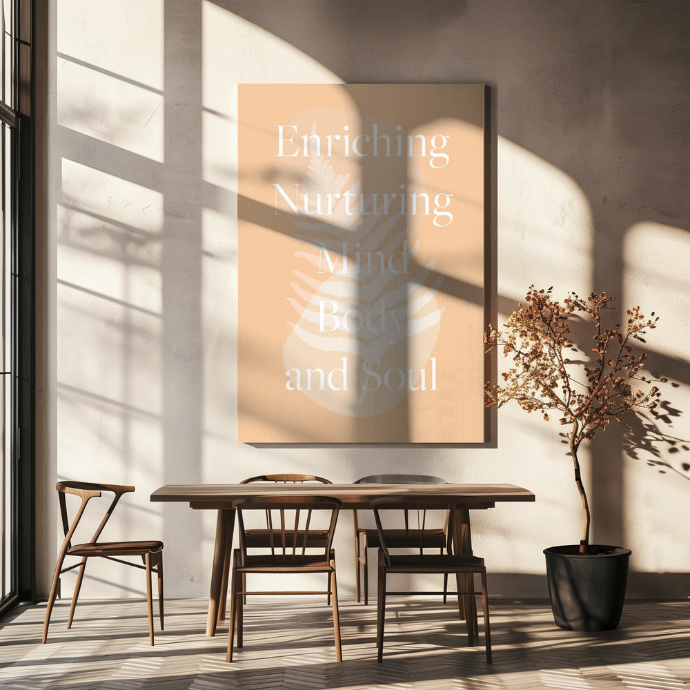 Peach Text Poster | Canvas