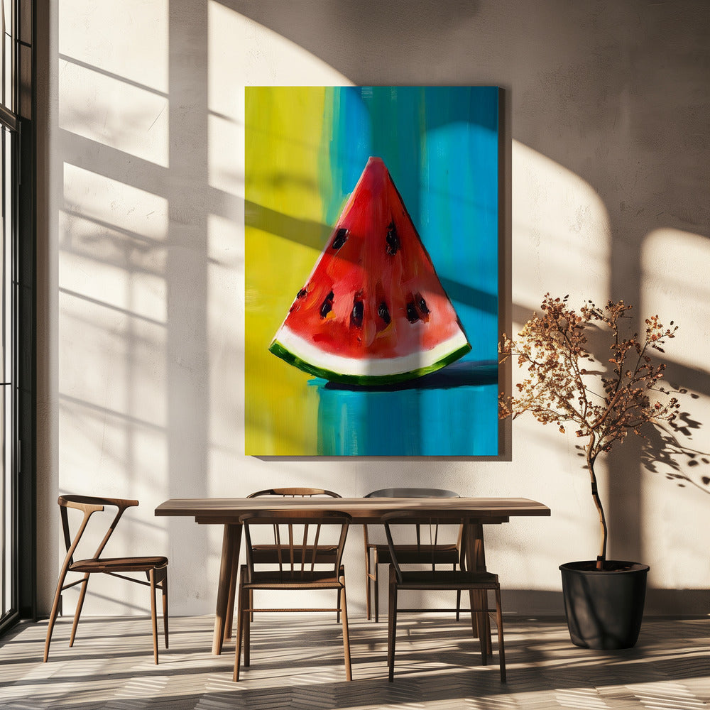 Wassermelonenscheibe | Leinwand