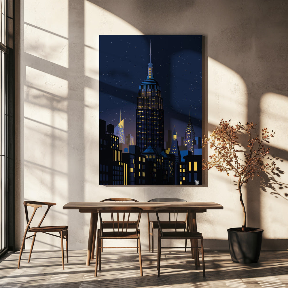 NYC Manhathan by night | Canvas