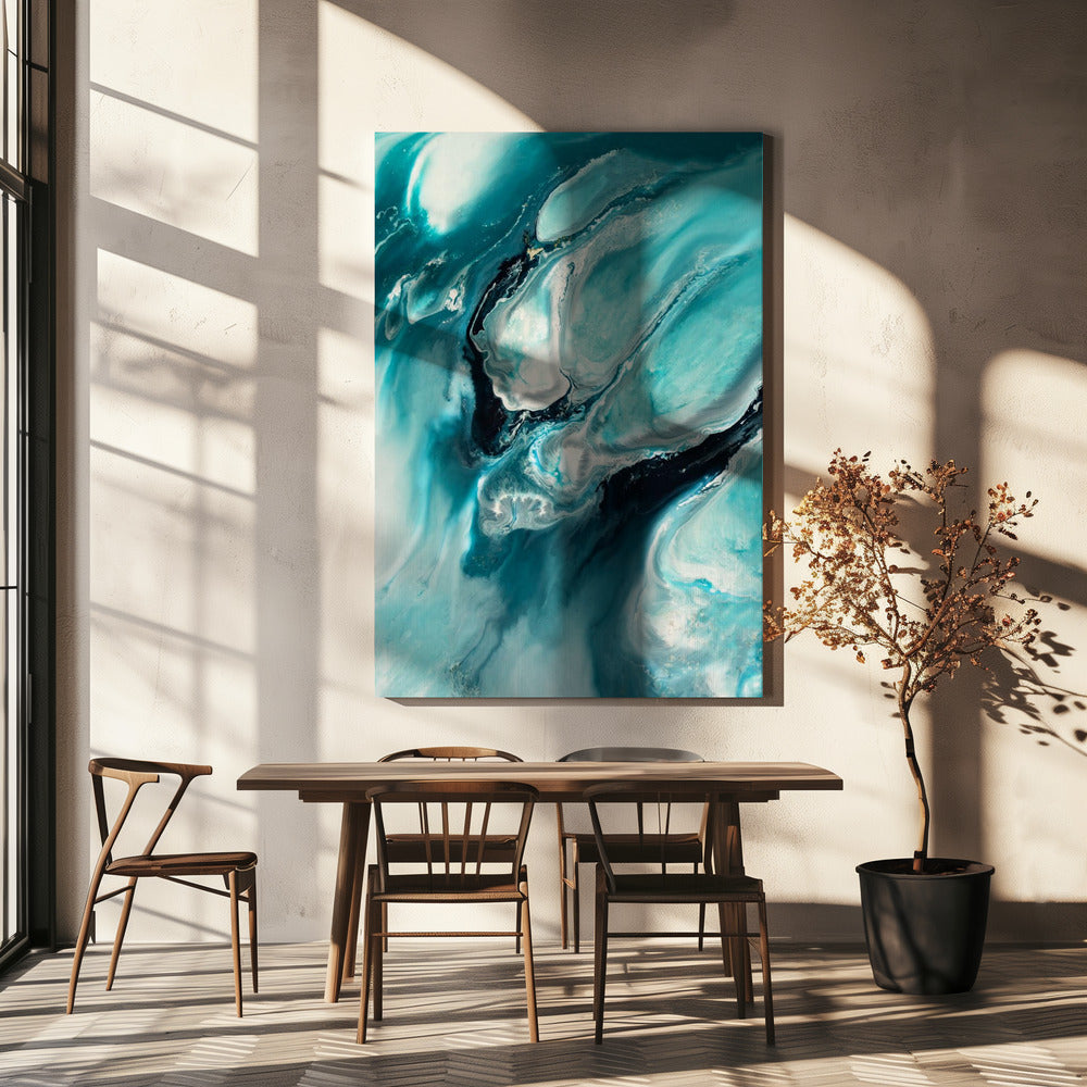 Ocean Teal Aqua Turquoise &quot;Ocean Teal&quot; | Canvas