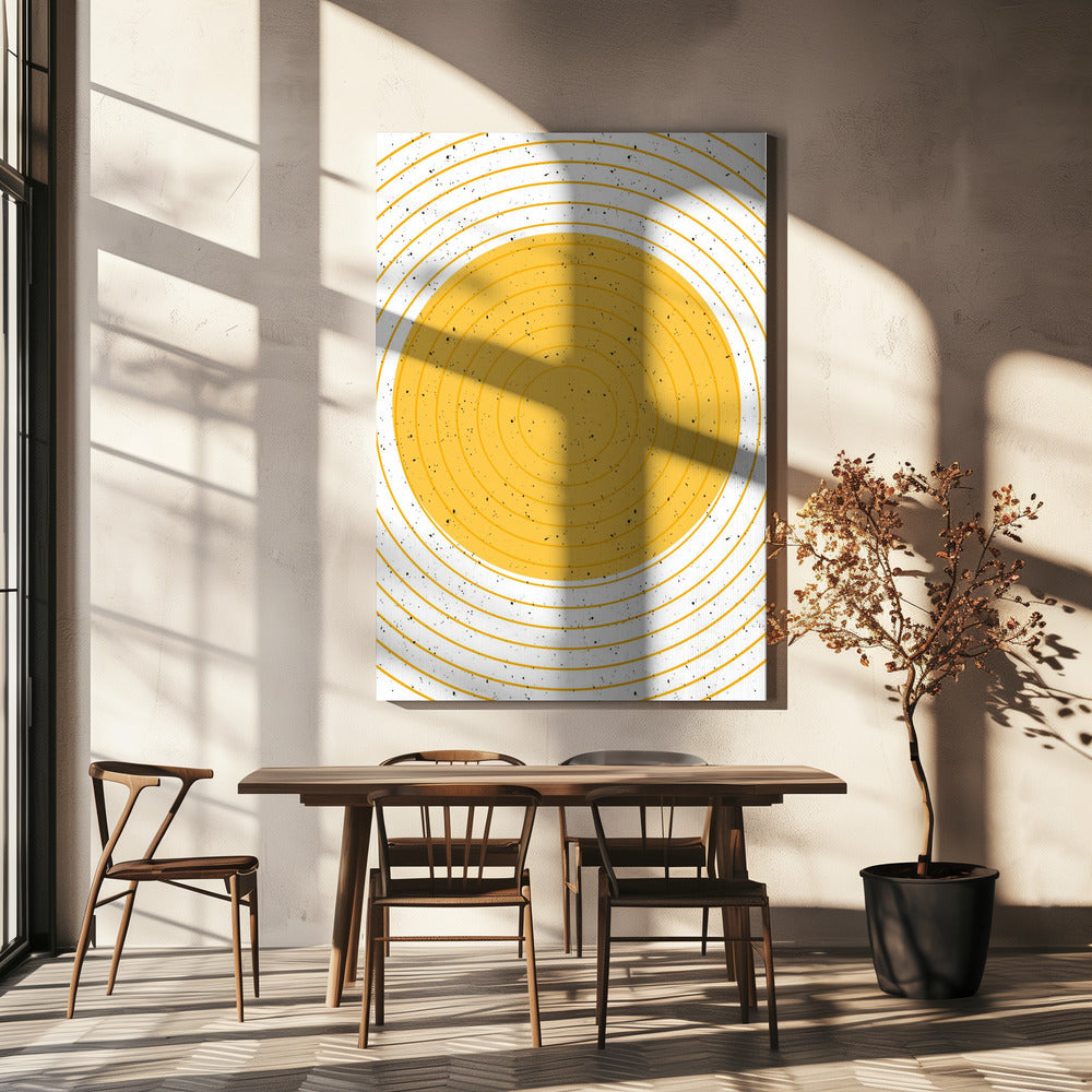 Concentric Yellow Circles | Canvas