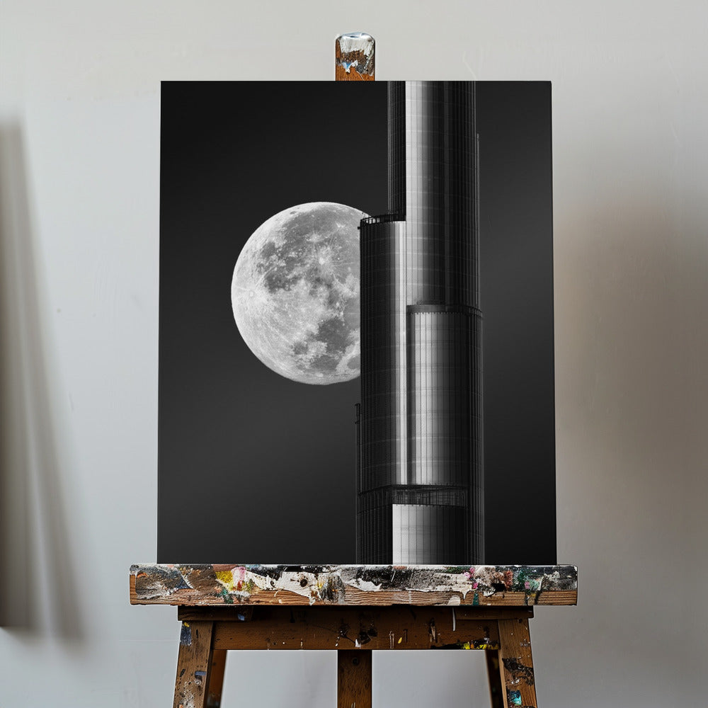 Super moon Burjkhalifa | Canvas