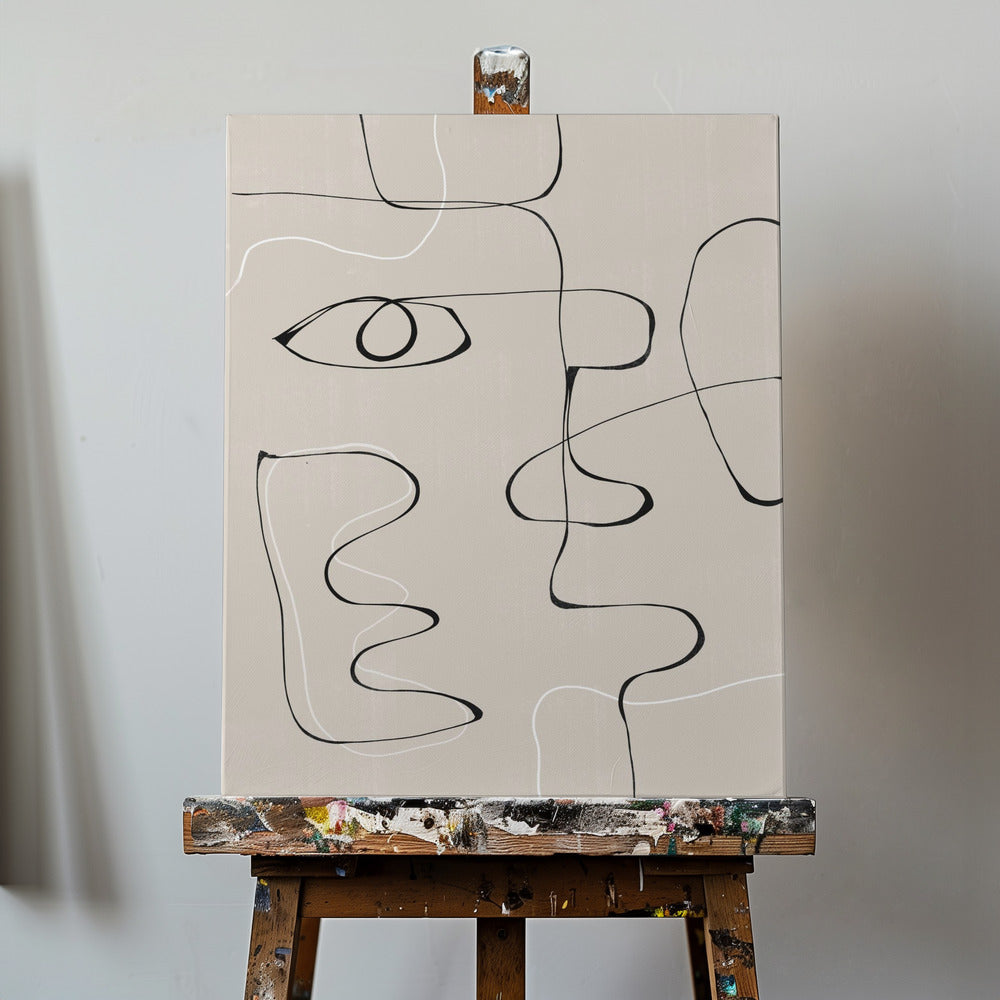 Abstrakt ansikte nr 2. | Canvas