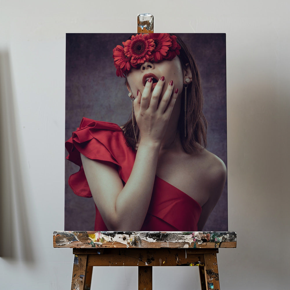 Ragazza gerbera | Stampe su Tela