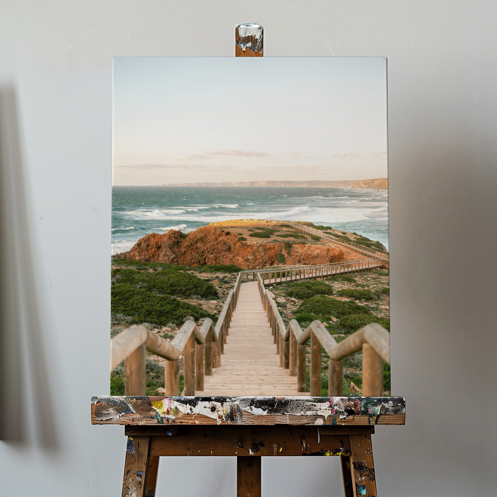 Spazierweg in die Algarve | Leinwand-Bilder