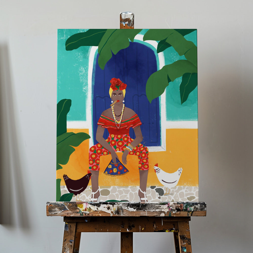 Femm au cigare | Canvas