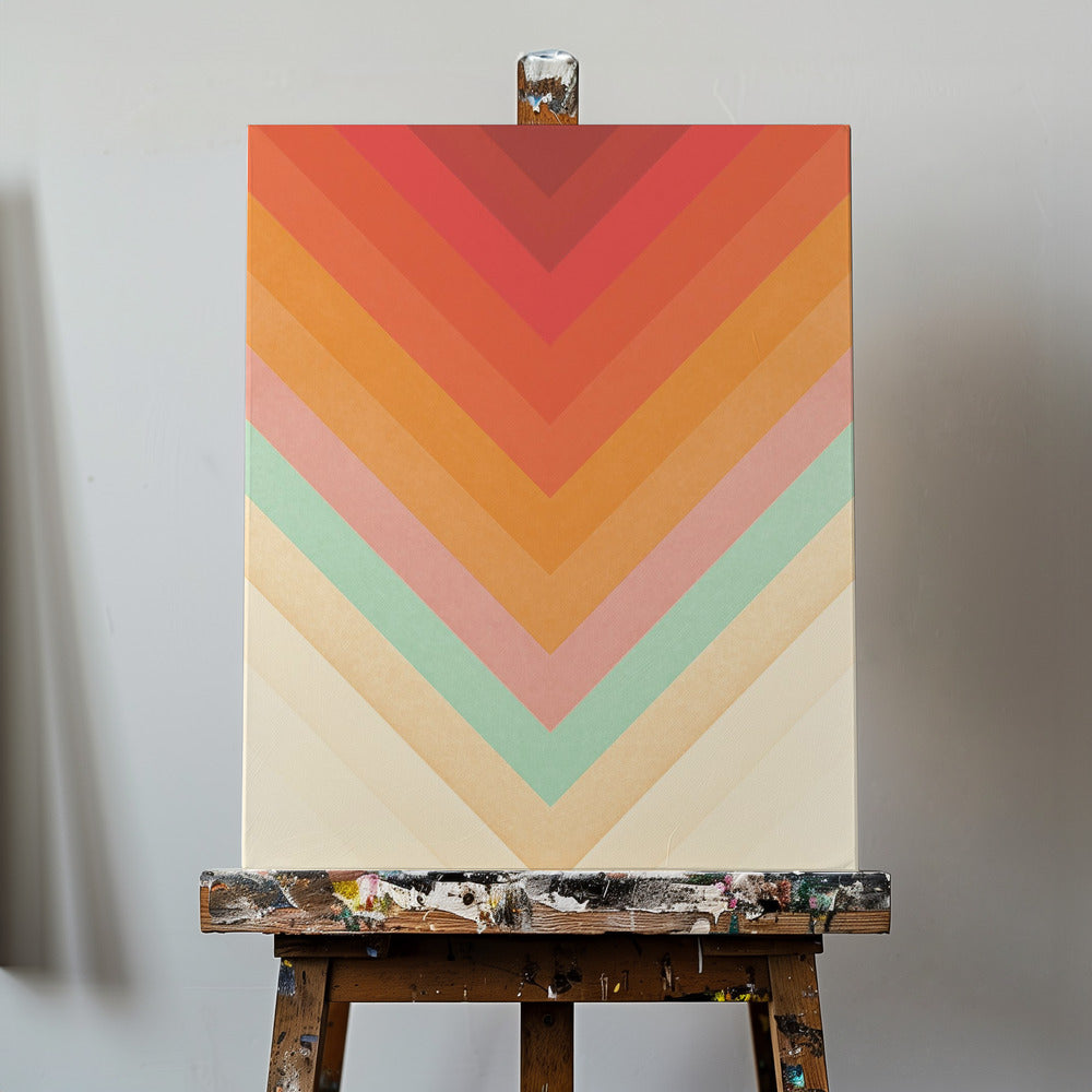 Regenbogen-Chevrons | Leinwand