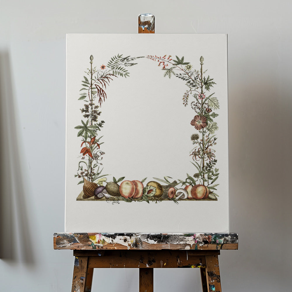 Hand Drawn Botanical Frame | Canvas