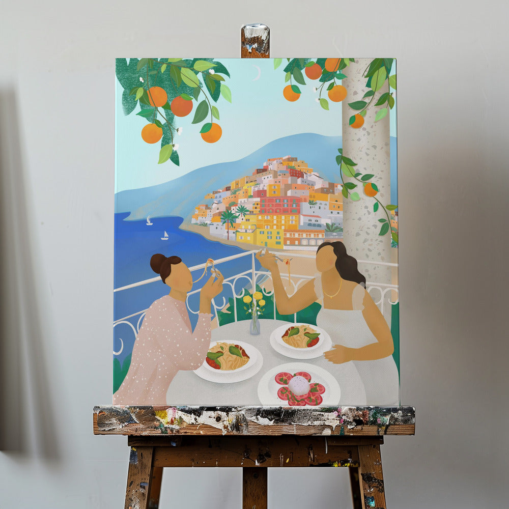 Girls in Positano | Canvas
