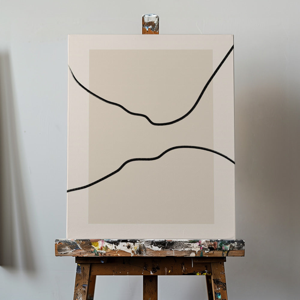 Soft Abstract Lines Art | Canvas