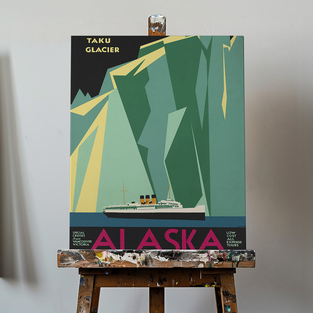 Alaska Via Canadian Pacific. Taku Glacier - No Border | Canvas