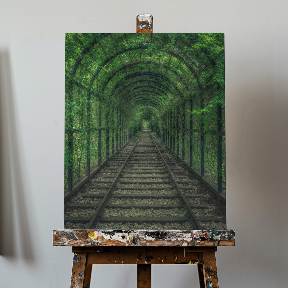 Grüner Tunnel | Leinwand-Bilder