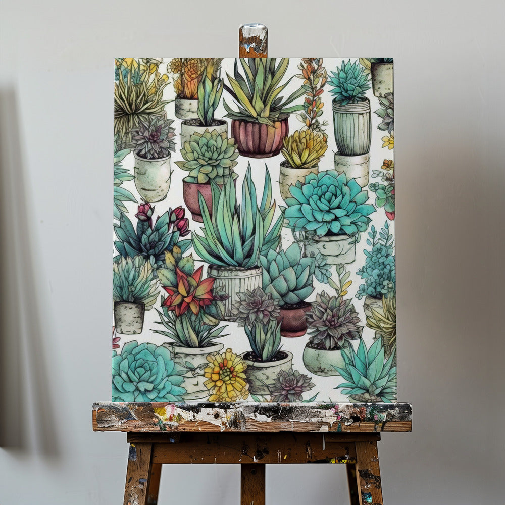 Succulents and cactus 14 POTTED FLORALS | Canvas