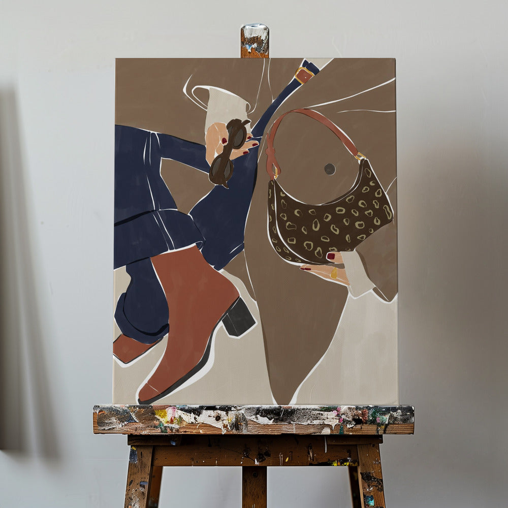 Impression artistique sur le thème de la mode d'automne par Ivy Green Illustrations | Tableaux sur Toile