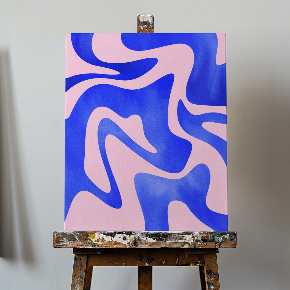 Abstract Blue Wave | Canvas