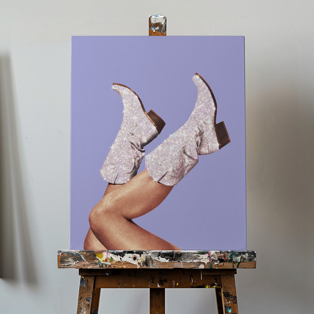 These Boots - Glitter Very Peri Periwinkle | Canvas