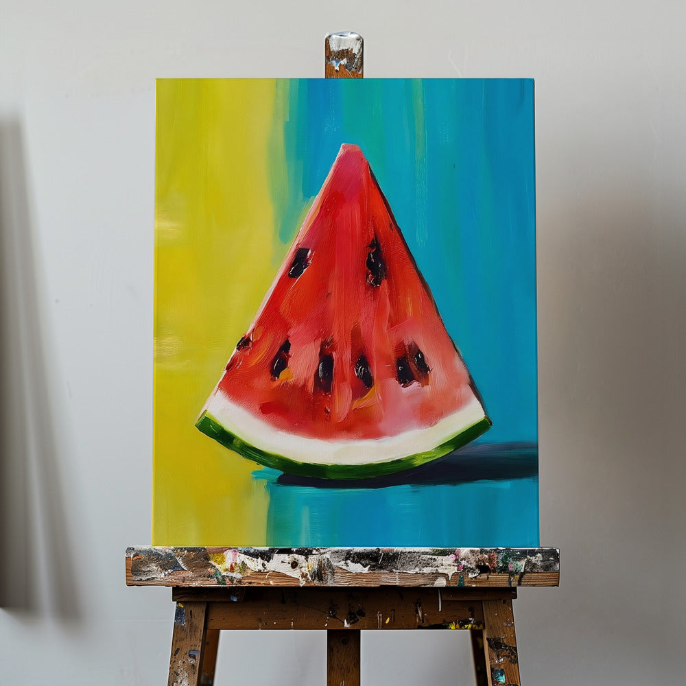 Wassermelonenscheibe | Leinwand