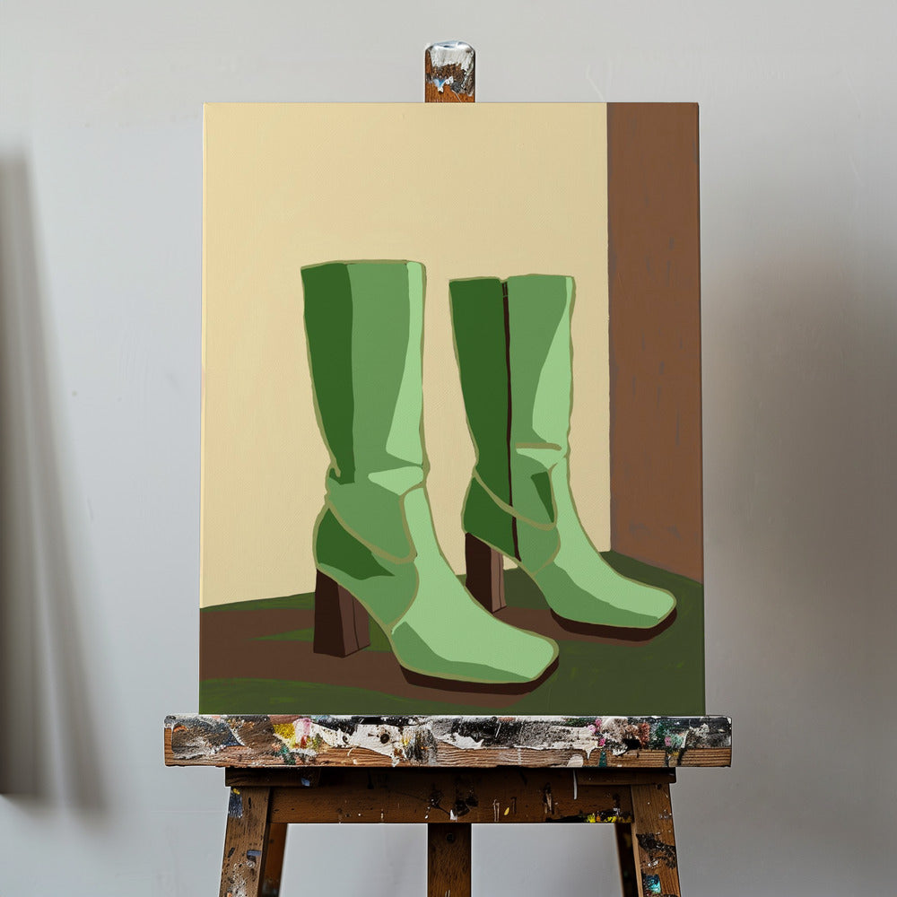 Green boots | Canvas