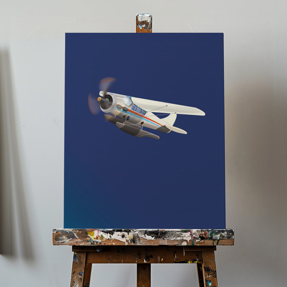 Vintage Wasserflugzeug | Leinwand