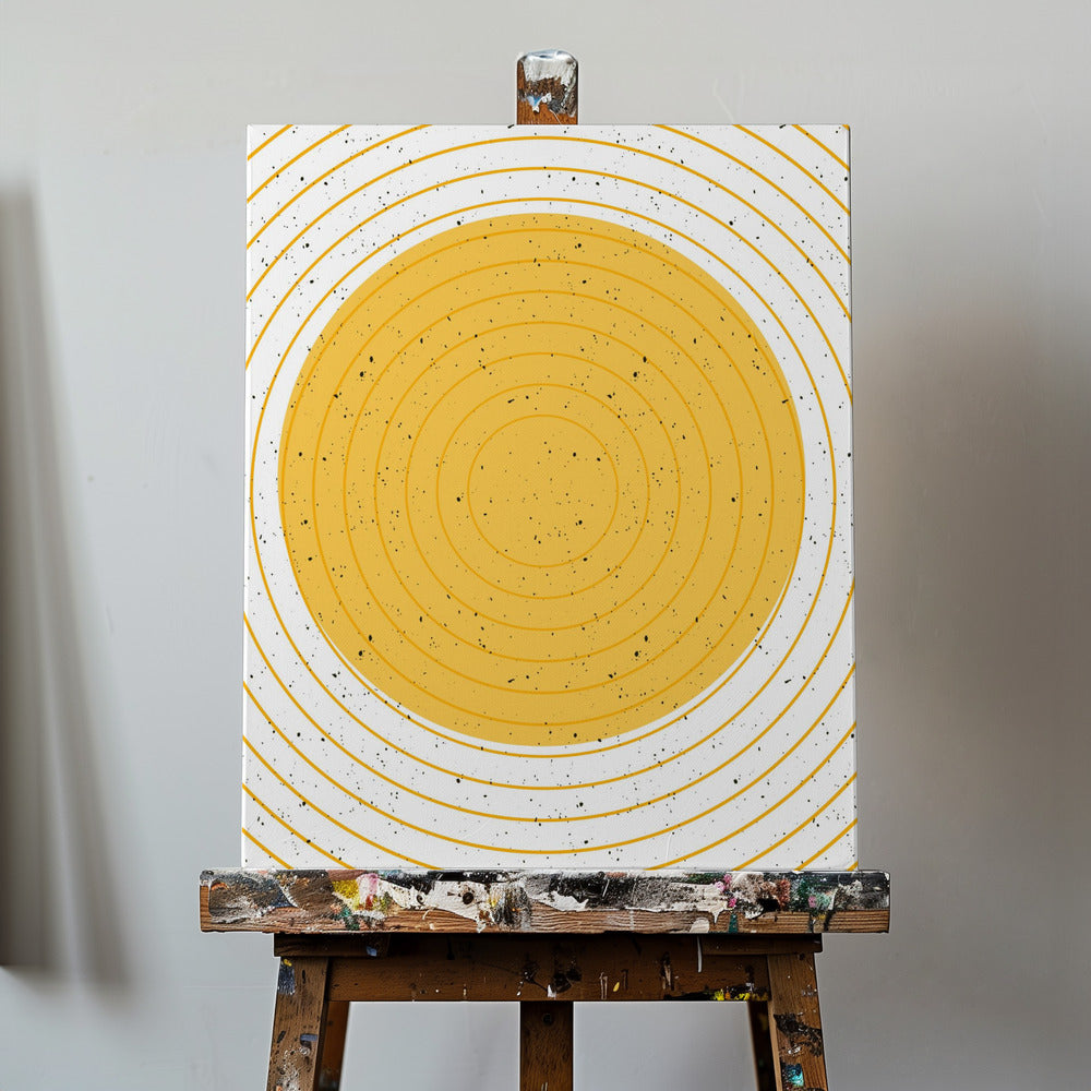 Concentric Yellow Circles | Canvas