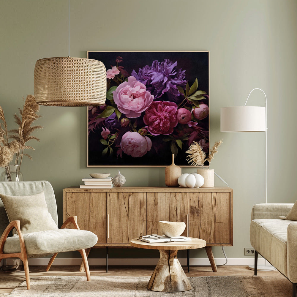 Frühlingsblumenstrauß | Leinwand