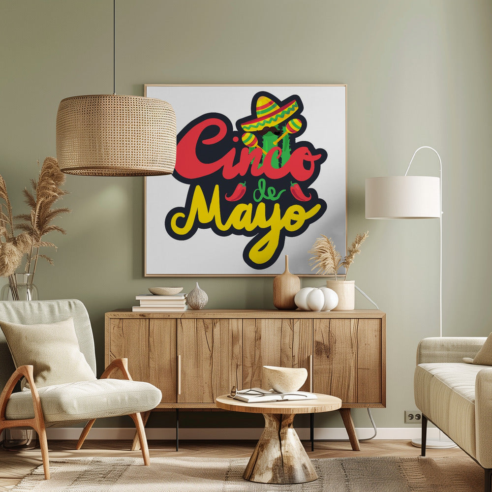 Cartoon-Cinco-de-Mayo-Kunst | Leinwand-Bilder