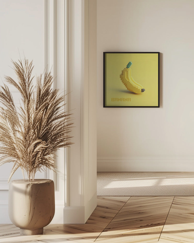 Pixelated Stylized Banana | Poster