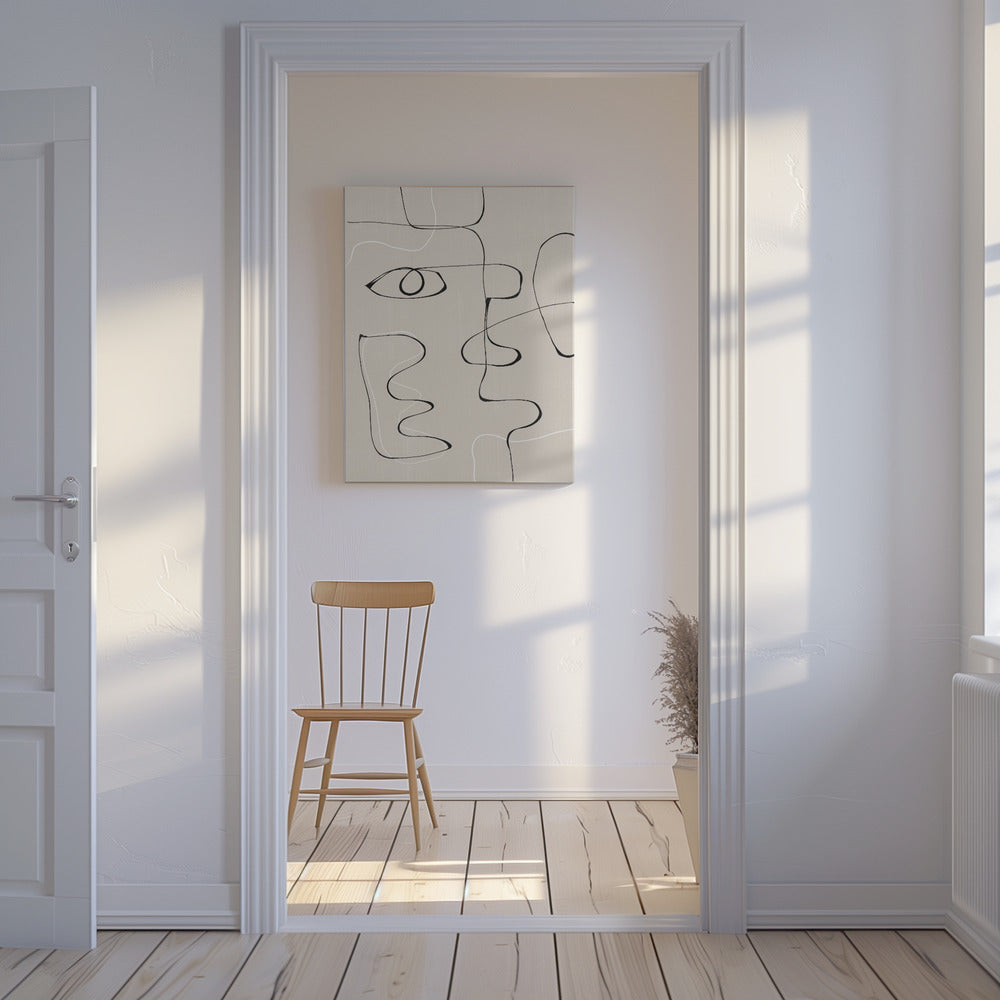Abstrakt ansikte nr 2. | Canvas