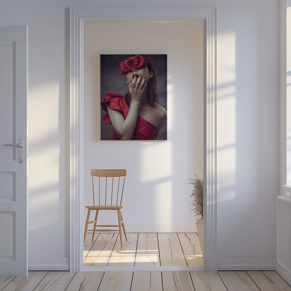Ragazza gerbera | Stampe su Tela