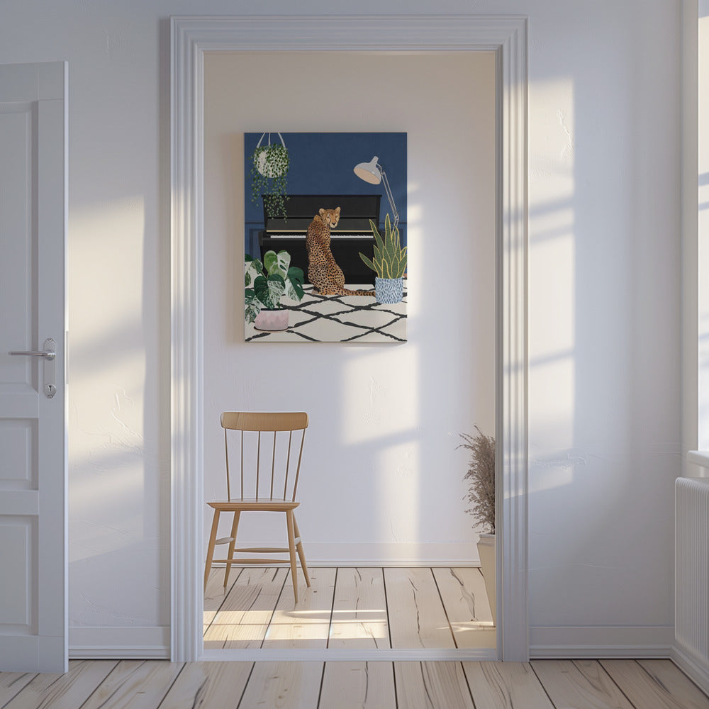 Gepard spelar piano | Canvas